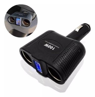 ENCENDEDOR DOBLE ADAPTADOR +USB 100W 12-24V SPLITTER ENCENDE - 1