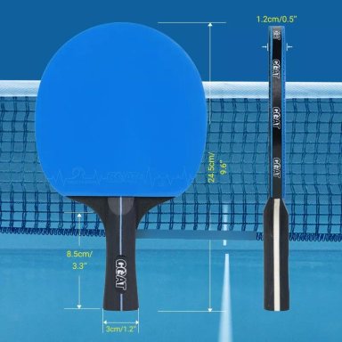 PACK X2 PALETAS DE PING PONG + 2 PELOTAS + ESTUCHE - 4