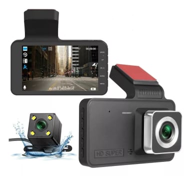 CÁMARA SEGURIDAD DASH CAM HD 1080P + CÁMARA RETROCESO DVR - 1