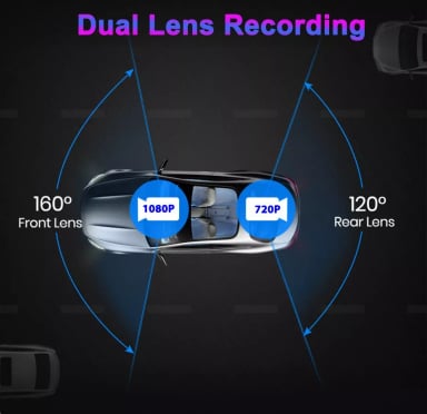 CÁMARA SEGURIDAD DASH CAM HD 1080P + CÁMARA RETROCESO DVR - 4