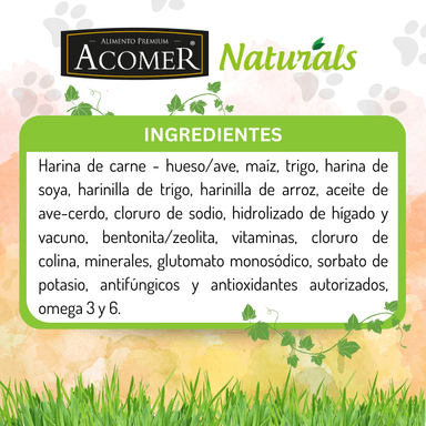 ALIMENTO SECO PERROS ADULTO ACOMER 9 KG NATURALS - 2