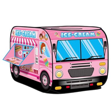 CARPA PLEGABLE COW TENT ROSADO PARA NIÑOS DISEÑO LOCAL VENTA HELADOS - 1