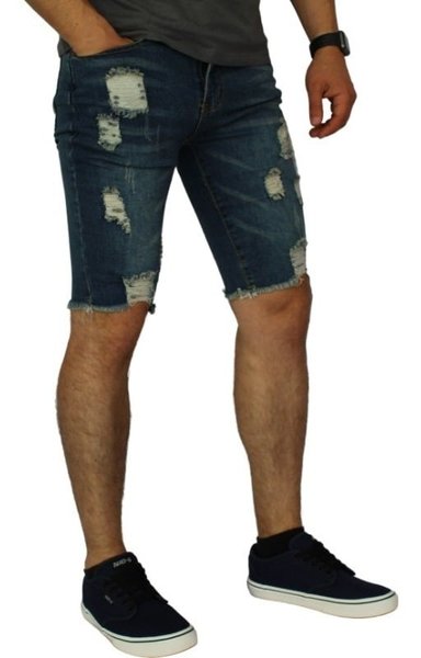 SHORT JEANS HOMBRE DIABOLO AZUL DY21076 SÚPER SLIM DESTROYED - 2