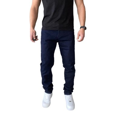 JEANS SLIM FIT MOSAICO ELASTICADOS HOMBRE - AZUL MARINO - 48 - 1