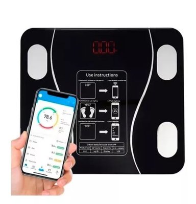 BÁSCULA BAÑO DIGITAL INTELIGENTE BLUETOOTH GRASA - 3