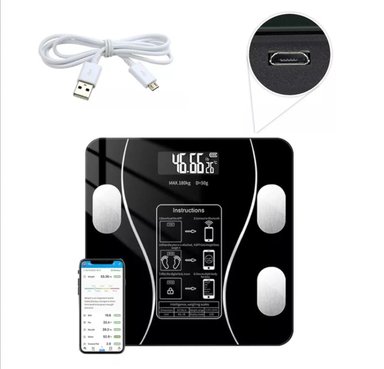 BÁSCULA BAÑO DIGITAL INTELIGENTE BLUETOOTH GRASA - 5