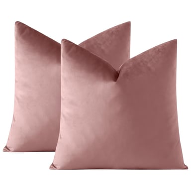 PACK DE 02 FUNDAS DE COJÍN DE TERCIOPELO SUAVE 45X45 MOD12 - 1