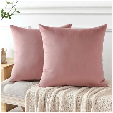 PACK DE 02 FUNDAS DE COJÍN DE TERCIOPELO SUAVE 45X45 MOD12 - 2