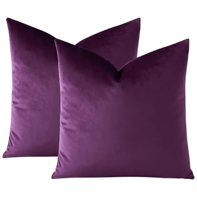 PACK DE 02 FUNDAS DE COJÍN DE TERCIOPELO SUAVE 45X45 MOD21 - 1