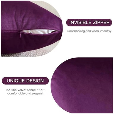 PACK DE 02 FUNDAS DE COJÍN DE TERCIOPELO SUAVE 45X45 MOD21 - 2