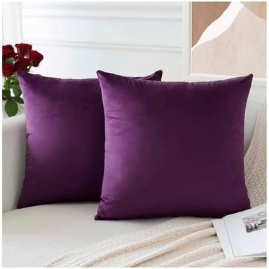 PACK DE 02 FUNDAS DE COJÍN DE TERCIOPELO SUAVE 45X45 MOD21 - 3