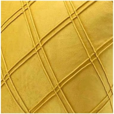PACK DE 02 FUNDAS DE COJÍN DE TERCIOPELO CON RAYAS 45X45 AMARILLO - 3