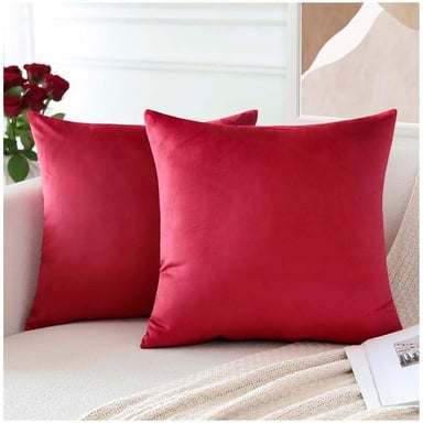 PACK DE 02 FUNDAS DE COJÍN DE TERCIOPELO SUAVE 45X45 MOD14 - 2