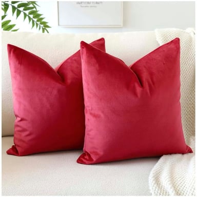 PACK DE 02 FUNDAS DE COJÍN DE TERCIOPELO SUAVE 45X45 MOD14 - 3