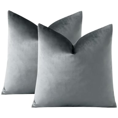 PACK DE 02 FUNDAS DE COJÍN DE TERCIOPELO SUAVE 45X45 MOD10 - 1