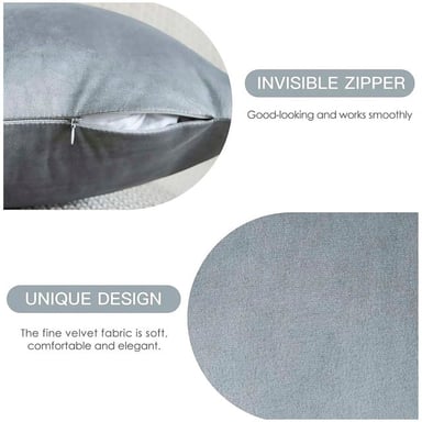 PACK DE 02 FUNDAS DE COJÍN DE TERCIOPELO SUAVE 45X45 MOD10 - 4