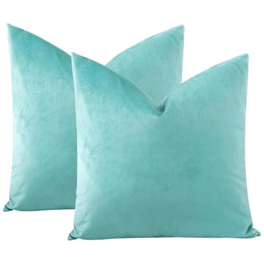 PACK DE 02 FUNDAS DE COJÍN DE TERCIOPELO SUAVE 45X45 MOD17 - 1
