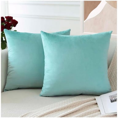 PACK DE 02 FUNDAS DE COJÍN DE TERCIOPELO SUAVE 45X45 MOD17 - 2