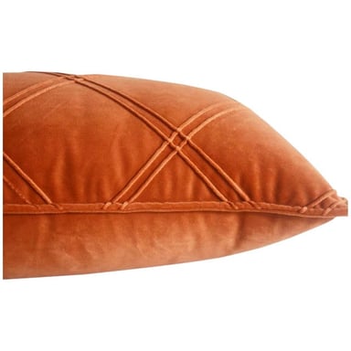 PACK DE 02 FUNDAS DE COJÍN DE TERCIOPELO CON RAYAS 45X45 NARANJA - 3