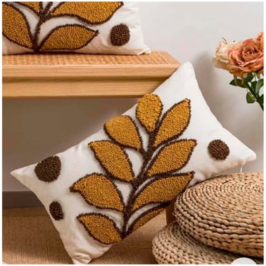 PACK DE 02 FUNDAS DE COJIN DECORATIVA DISEÑO BOHO 30X50 CM MD10 - 1