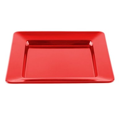 PLATO CUADRADO MELAMINA ROJA 30X30 CM - 1