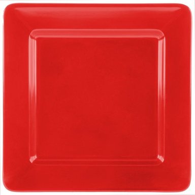 PLATO CUADRADO MELAMINA ROJA 30X30 CM - 3