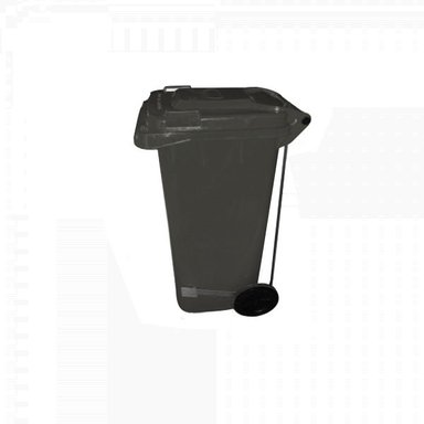 BASURERO CON PEDAL 120LTS COLOR GRIS OSCURO - 1