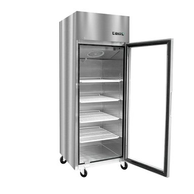 REFRIGERADOR ACERO INOX PUERTA VIDRIO SINGLE 700 LITROS - 1