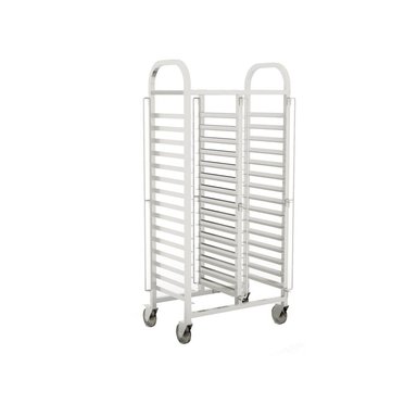 BANDEJERO IMAHE ACERO INOXIDABLE 35 X 45 CM CARRO DOBLE - 1