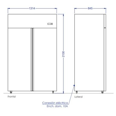 CONGELADOR VERTICAL IMAHE FRÍO DINÁMICO 2 PUERTAS 1300 LITROS - 7