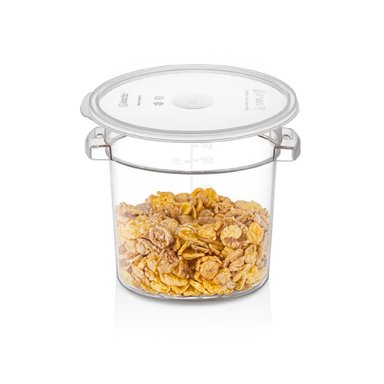 CONTENEDOR POLICARBONATO REDONDO 17 LT CON TAPA TRANSPARENTE - 2