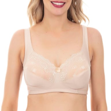 SOSTEN MUJER LADY GENNY MICROFIBRA Y ENCAJE SIN ARCO - 1
