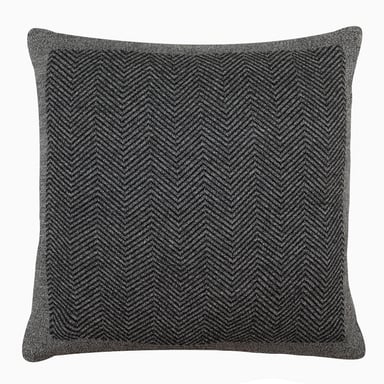 COJÍN NINA HERRERA TEJIDO CHEVRON 45 X 45 CM NEGRO - 1