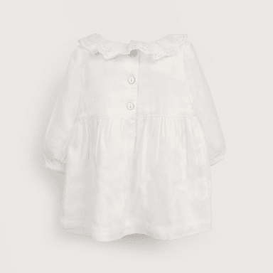 VESTIDO ALGODÓN NIÑA OPALINE BLANCO 39837 - 2