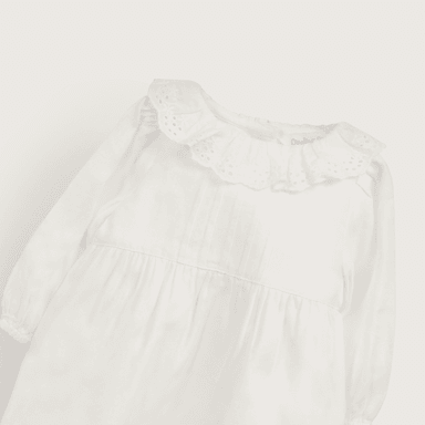 VESTIDO ALGODÓN NIÑA OPALINE BLANCO 39837 - 3