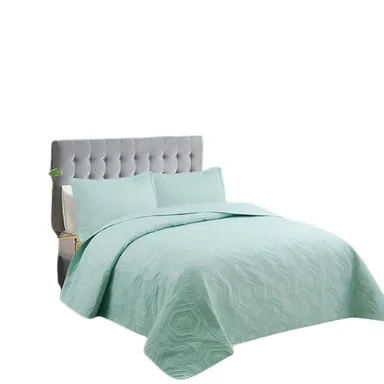 CUBRECAMA VERDE MENTA QUILT VERANO 1.5 PLAZAS CS011 - 1