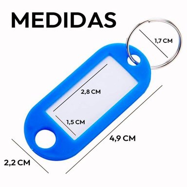 100 LLAVEROS ETIQUETA IDENTIFICADOR COLORES MIXTOS SURTIDO - 4