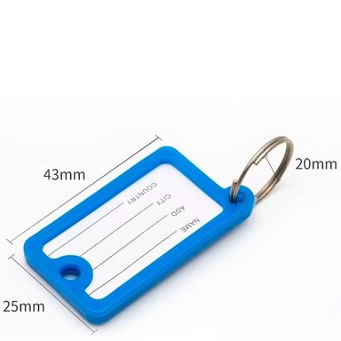 100 LLAVEROS ETIQUETA IDENTIFICADOR RECTANGULAR COLORES - 4