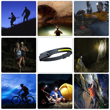 LINTERNA LED FRONTAL DE CINTILLO CABEZA BICICLETA RECARGABLE - 4