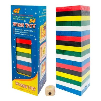 JENGA COLORES 54 PIEZAS JUEGO EDUCATIVO YENGA - 1