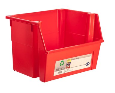 CONTENEDOR RECICLAJE WENCO 45L ROJO - 1