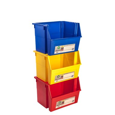 CONTENEDOR RECICLAJE WENCO 45L ROJO - 2