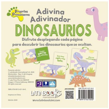 LIBRO ADIVINA ADIVINADOR - DINOSAURIOS - LATINBOOKS - 2