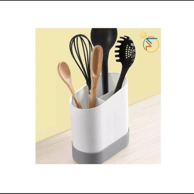ORGANIZADOR DE CUBIERTOS O CEPILLOS DE DIENTE CON DRENAJE DE LÍQUIDO MULTIUSO PARA COCINA Y BAÑO - 1