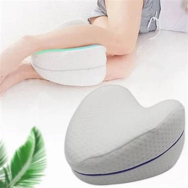 PACK ALMOHADA CERVICAL VISCOELASTICA BLANCO + ORTOPÉDICA COJÍN PIERNAS MEMORY TERAPÉUTICAS - 2