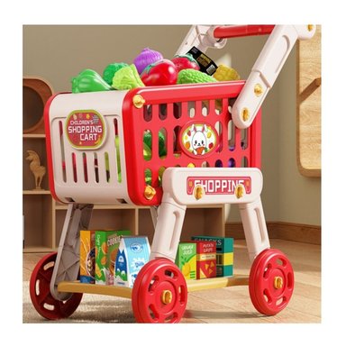 CARRITO DE COMPRA DE JUGUETE CON 33 PIEZAS SUPERMERCADO - 2