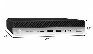 KIT MONITOR 24 PULGADAS + MICRO CPU HP 800 G3 CORE I5 - 8GB RAM - 256GB SSD - 3