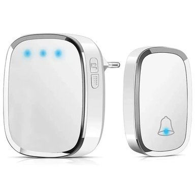 TIMBRE INALÁMBRICO IMPERMEABLE CON LUZ LED 300 MT. - 1