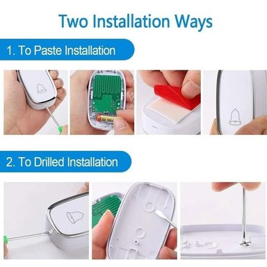TIMBRE INALÁMBRICO IMPERMEABLE CON LUZ LED 300 MT. - 7