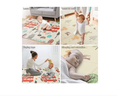 ALFOMBRA ANTIGOLPES PLEGABLE 120X180 CM BEBÉS REVERSIBLE - 2